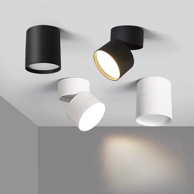 Dimmable Folding Anti-glare LED Downlight 7W 10W 15W 18W SMD5730 Chip Surface Mounted Spot Light Ceiling Lamp +Led Drive