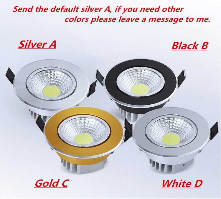 Super Bright Dimmable Led downlight light COB Ceiling 50 PCS Spot Light 3w 5w 7w 12w ceiling recessed Lights Indoor Lighting