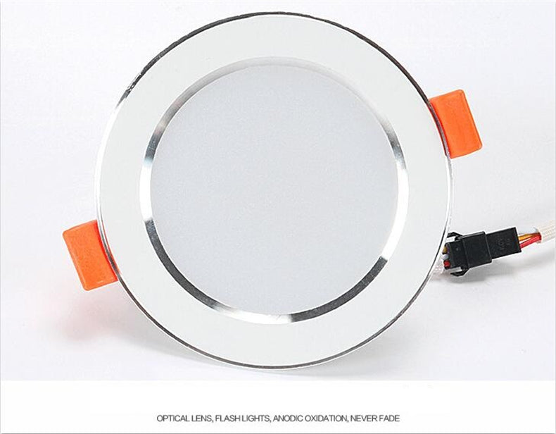 LED panel lighting Downlight AC85-265V,SMD 5730 3color dimmable 14pcs/lot 3w/5W Warm /Cool white,indoor lighting