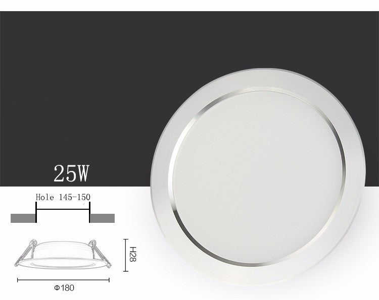 Changeable Led Downlight 5w 7w 9w 4pcs Ceiling Recessed Light Silver Frame 3 Color Change Warm Nature Cool White AC220-240V