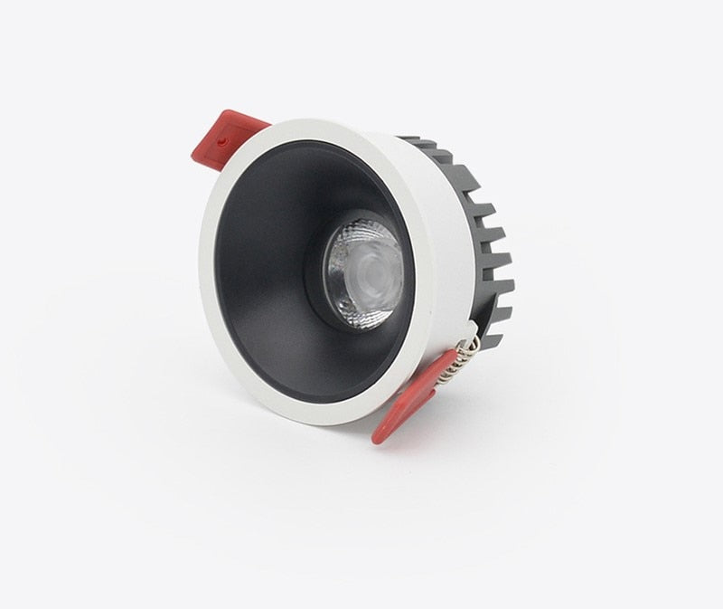 Anti-glare Recessed Ceiling Downlight lamp 7W 12W 15W Dimmable cob led spot lights Ceiling Fixtures Lighting AC85-265V