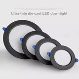 Recessed Ultra-thin Round LED Downlight for Home, 5W, 9W, 12W, 18W, Living Room, Hallway, AC220V