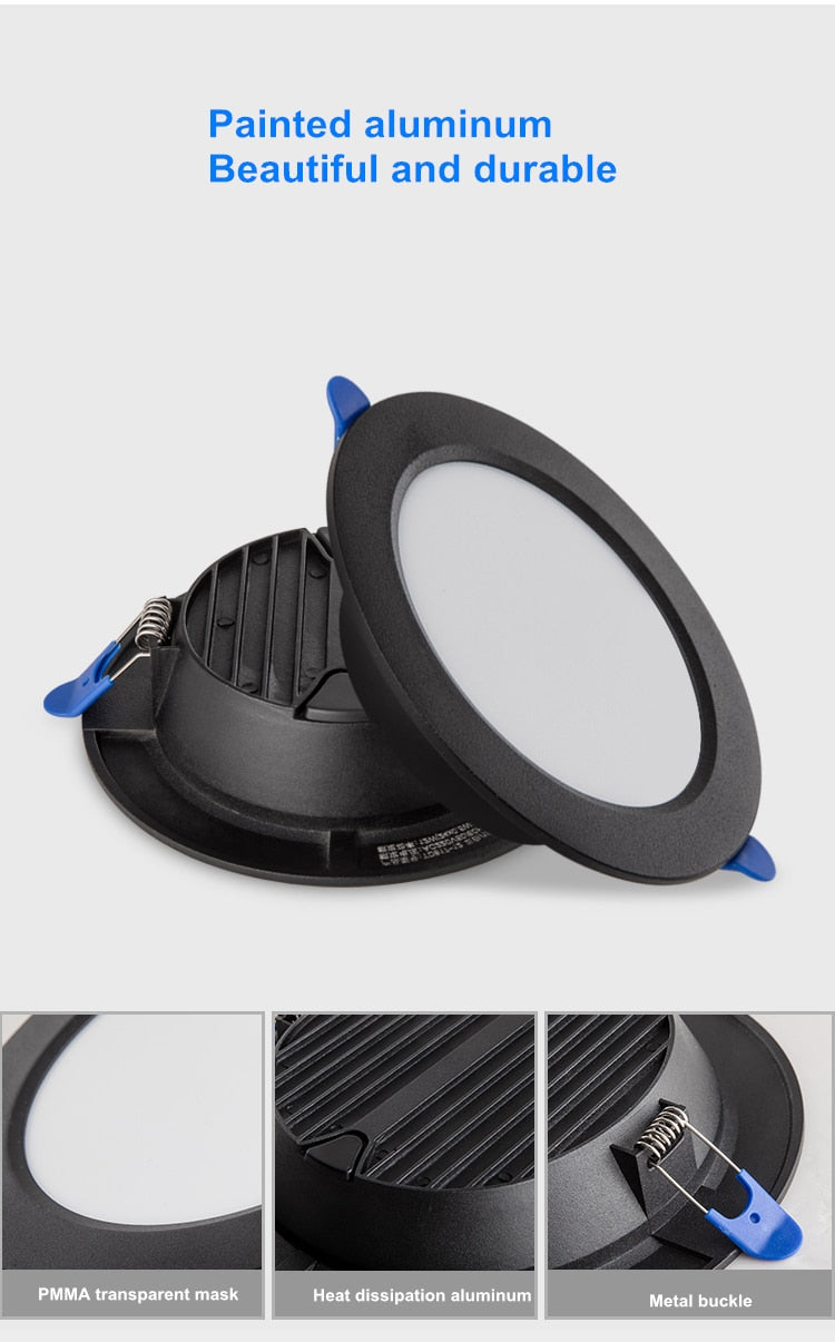 Recessed Ultra-thin Round LED Downlight for Home, 5W, 9W, 12W, 18W, Living Room, Hallway, AC220V