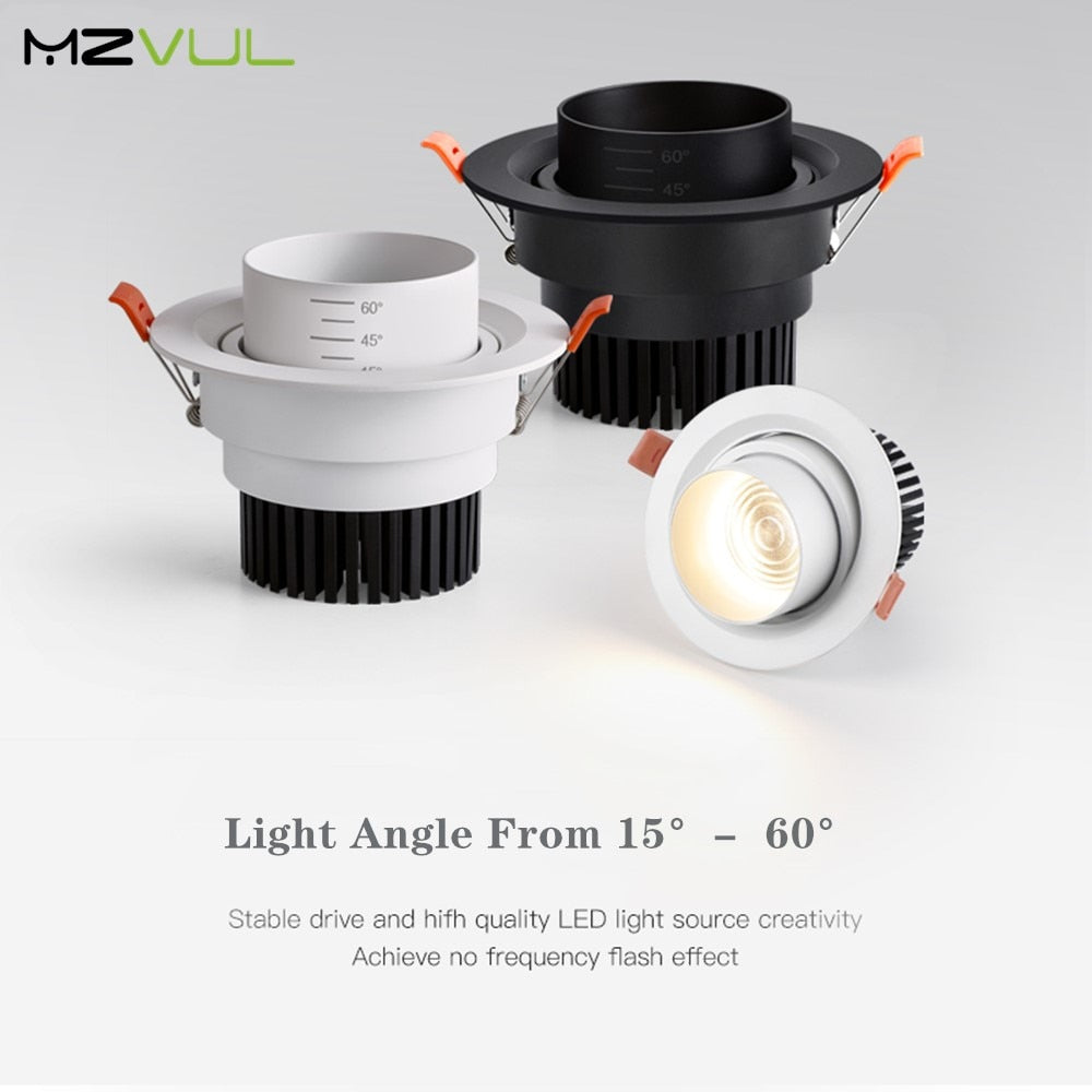 Stretchable Led Downlight 15w 10w Recessed Down light AC 220V 110V embedded ceiling downlight led Spot light for Indoor lighting