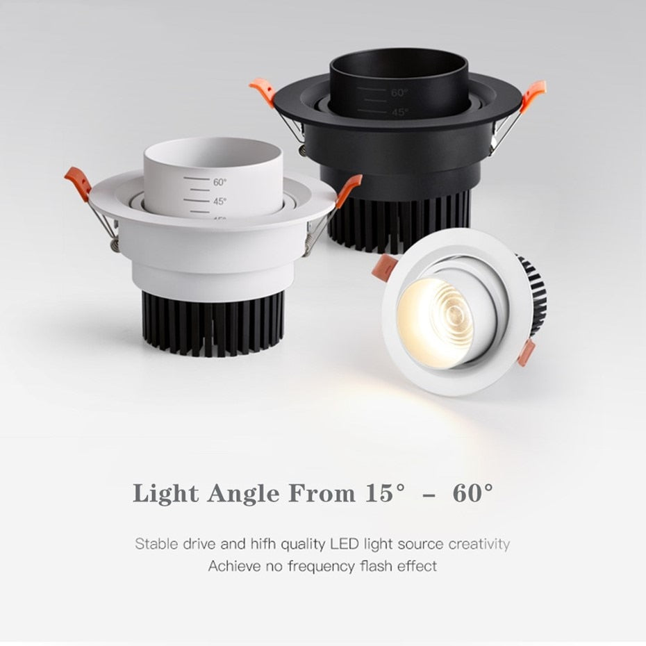 Stretchable Led Downlight 15w 10w Recessed Down light AC 220V 110V embedded ceiling downlight led Spot light for Indoor lighting