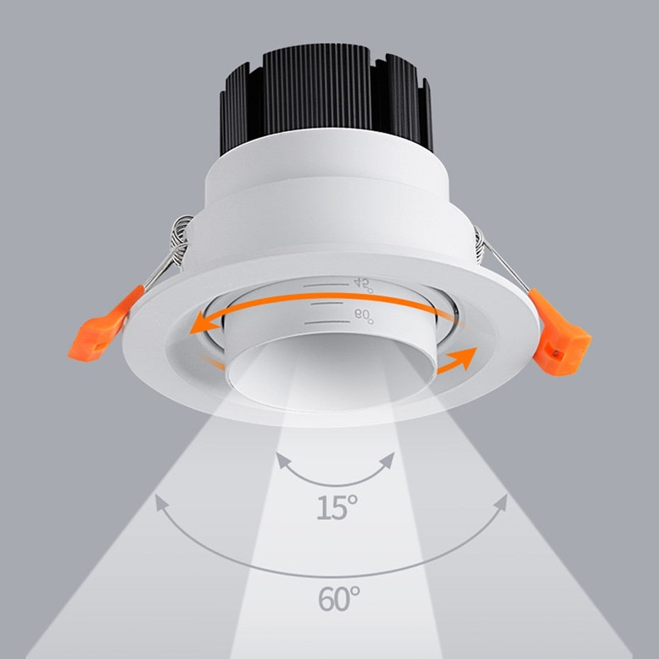 Stretchable Led Downlight 15w 10w Recessed Down light AC 220V 110V embedded ceiling downlight led Spot light for Indoor lighting