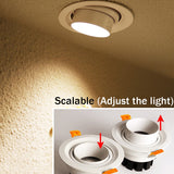 Stretchable Led Downlight 15w 10w Recessed Down light AC 220V 110V embedded ceiling downlight led Spot light for Indoor lighting