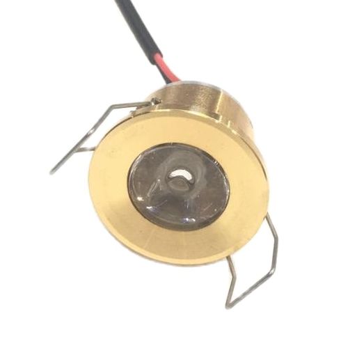 6pcs/lot Led Mini Cabinet Downlight 1w Diameter 31mm Ac230v Gold Frame Recessed Ceiling No Flicker