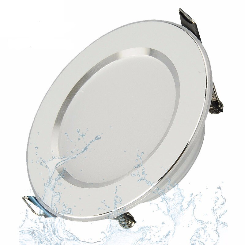 Changeable Led Downlight 5w 7w 9w 12w Ceiling Recessed Light Silver Frame 3 Color Change Warm Nature Cool White AC180-240V