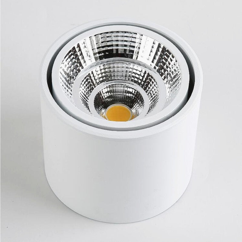 Cylindrical Dimmable COB LED Downlights 7W 10W 12W 15W LED Ceiling Spot Lights AC85-265V LED Lamps Warm Cold White Indoor Lighting