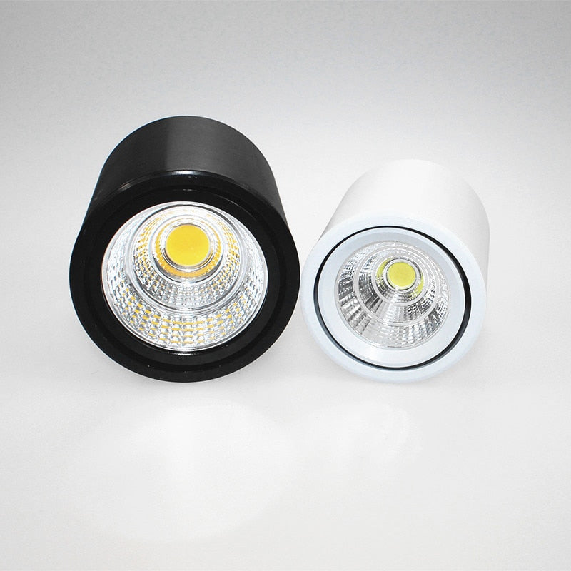 Cylindrical Dimmable COB LED Downlights 7W 10W 12W 15W LED Ceiling Spot Lights AC85-265V LED Lamps Warm Cold White Indoor Lighting