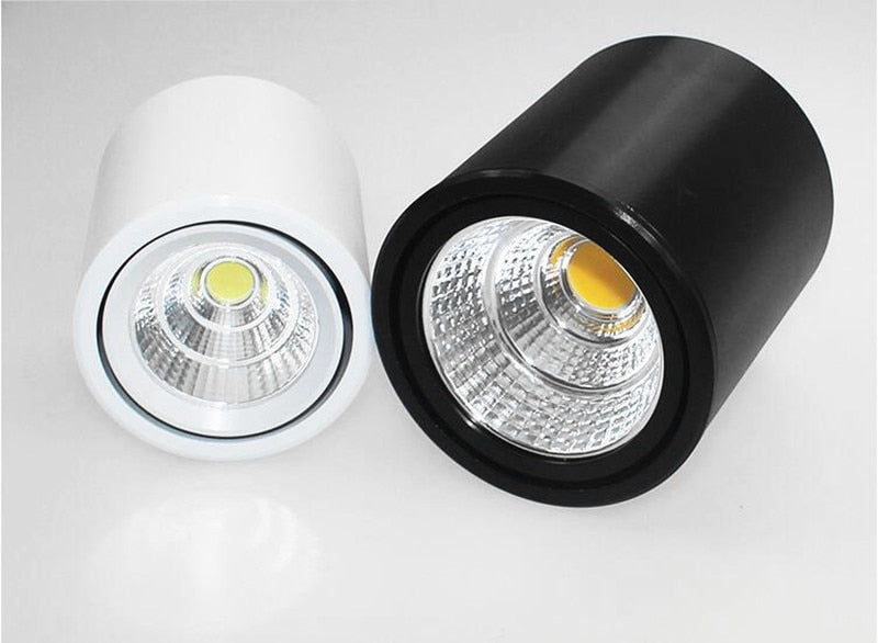 Cylindrical Dimmable COB LED Downlights 7W 10W 12W 15W LED Ceiling Spot Lights AC85-265V LED Lamps Warm Cold White Indoor Lighting
