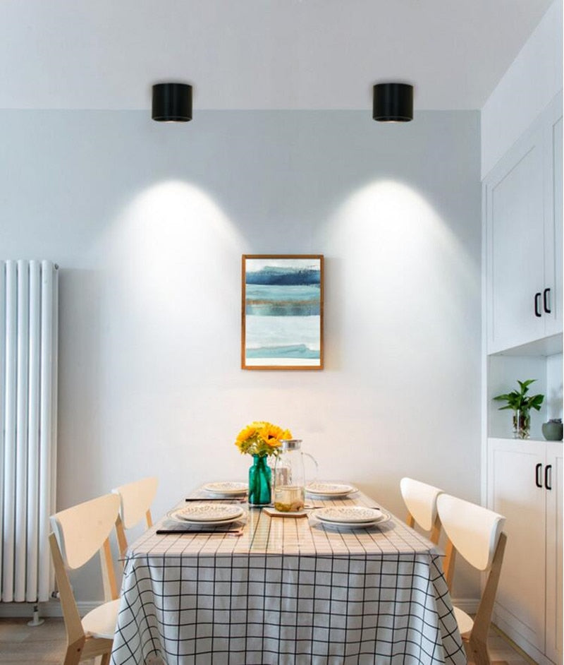 Cylindrical Dimmable COB LED Downlights 7W 10W 12W 15W LED Ceiling Spot Lights AC85-265V LED Lamps Warm Cold White Indoor Lighting