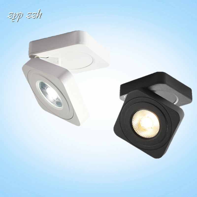 Dimmable Rotating Folding LED Downlights 7W/9W/12W/15W COB LED Ceiling Spot Lights AC85-265V LED Ceiling Lamps Indoor Lighting