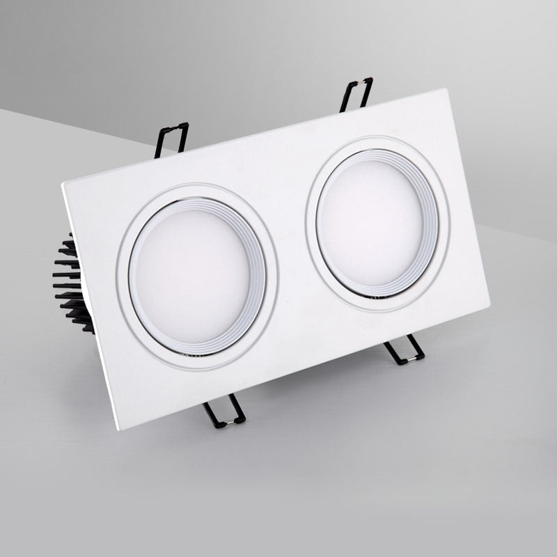 Super Bright LED Dimmable Square Cob Downlight COB 7W 10W 14W 20W LED Spot Light Decoration Ceiling Lamp AC 110V 220V White Body