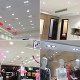 Super Bright LED Dimmable Square Cob Downlight COB 7W 10W 14W 20W LED Spot Light Decoration Ceiling Lamp AC 110V 220V White Body