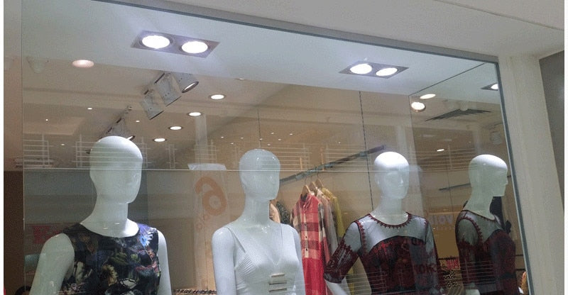 Super Bright LED Dimmable Square Cob Downlight COB 7W 10W 14W 20W LED Spot Light Decoration Ceiling Lamp AC 110V 220V White Body