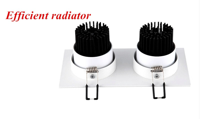 Super Bright LED Dimmable Square Cob Downlight COB 7W 10W 14W 20W LED Spot Light Decoration Ceiling Lamp AC 110V 220V White Body