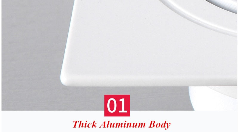 Super Bright LED Dimmable Square Cob Downlight COB 7W 10W 14W 20W LED Spot Light Decoration Ceiling Lamp AC 110V 220V White Body