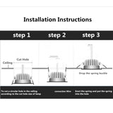 Led Downlight 3W 5W 7W Ceiling Light Recessed Down Light Round Led Panel Light 220V LED Spot Light With Intelligent Radar Sensor