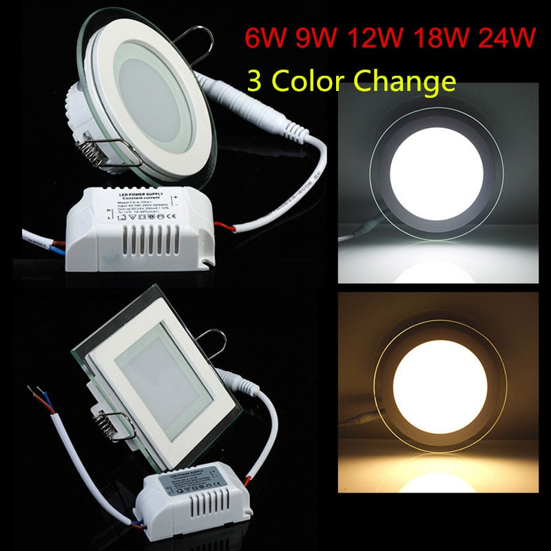 New Arrival LED Downlight 3 Color Change 3000K/4000K/6000K 6W 9W 12W 18W 24W LED Recessed Lighting Light Ceiling Panel Light