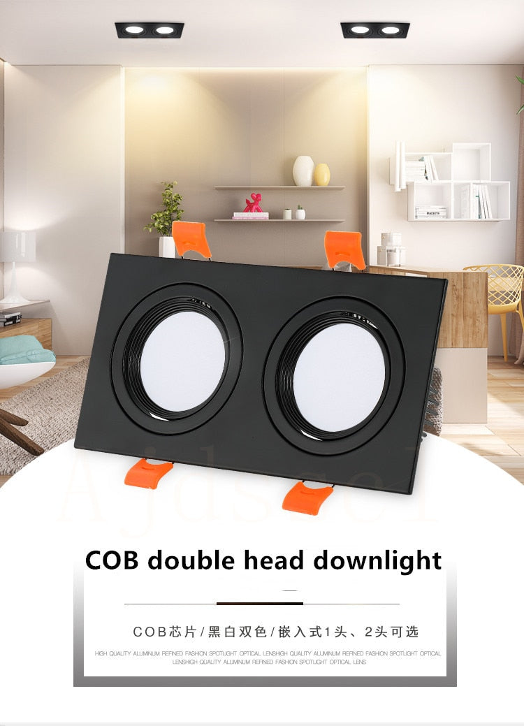 LED Downlight  Square Dimmable light cob Ceiling Spot Light 5w 7w 10w 15w 20w AC85-265V ceiling recessed Lights Indoor Lighting