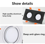 LED Downlight  Square Dimmable light cob Ceiling Spot Light 5w 7w 10w 15w 20w AC85-265V ceiling recessed Lights Indoor Lighting