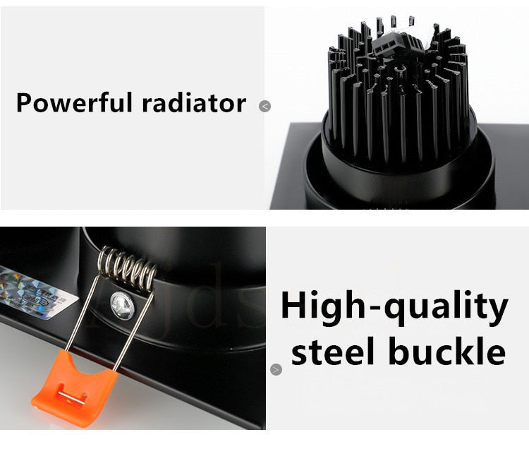 LED Downlight  Square Dimmable light cob Ceiling Spot Light 5w 7w 10w 15w 20w AC85-265V ceiling recessed Lights Indoor Lighting