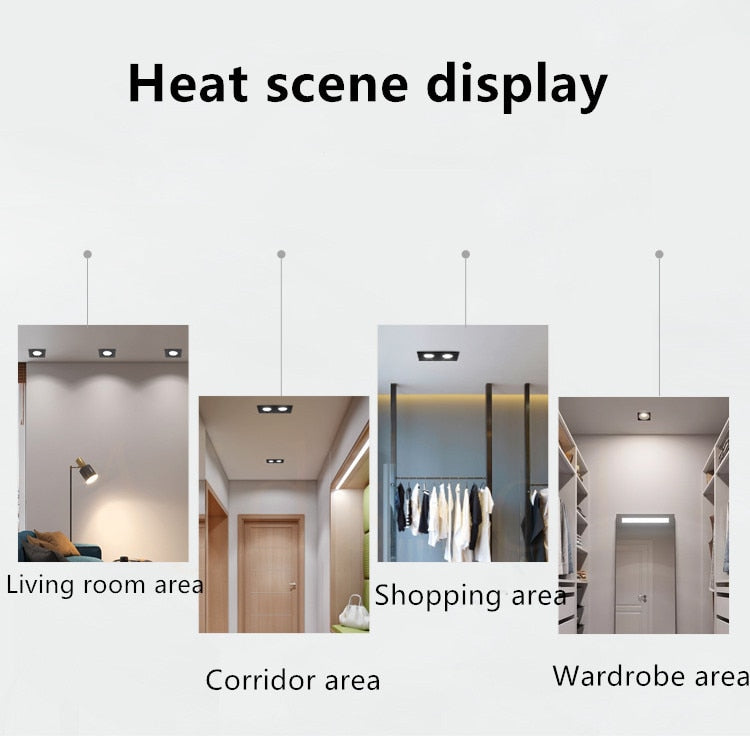 LED Downlight  Square Dimmable light cob Ceiling Spot Light 5w 7w 10w 15w 20w AC85-265V ceiling recessed Lights Indoor Lighting