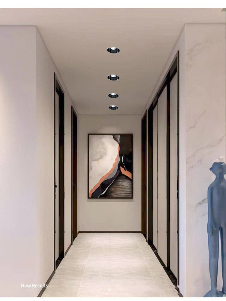 Dimmable Honeycomb Nest Anti-Glare Lens COB Recessed Downlight 110V 220V Round 15W LED Ceiling Spot Light 24° Pic Background