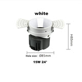 Dimmable Honeycomb Nest Anti-Glare Lens COB Recessed Downlight 110V 220V Round 15W LED Ceiling Spot Light 24° Pic Background