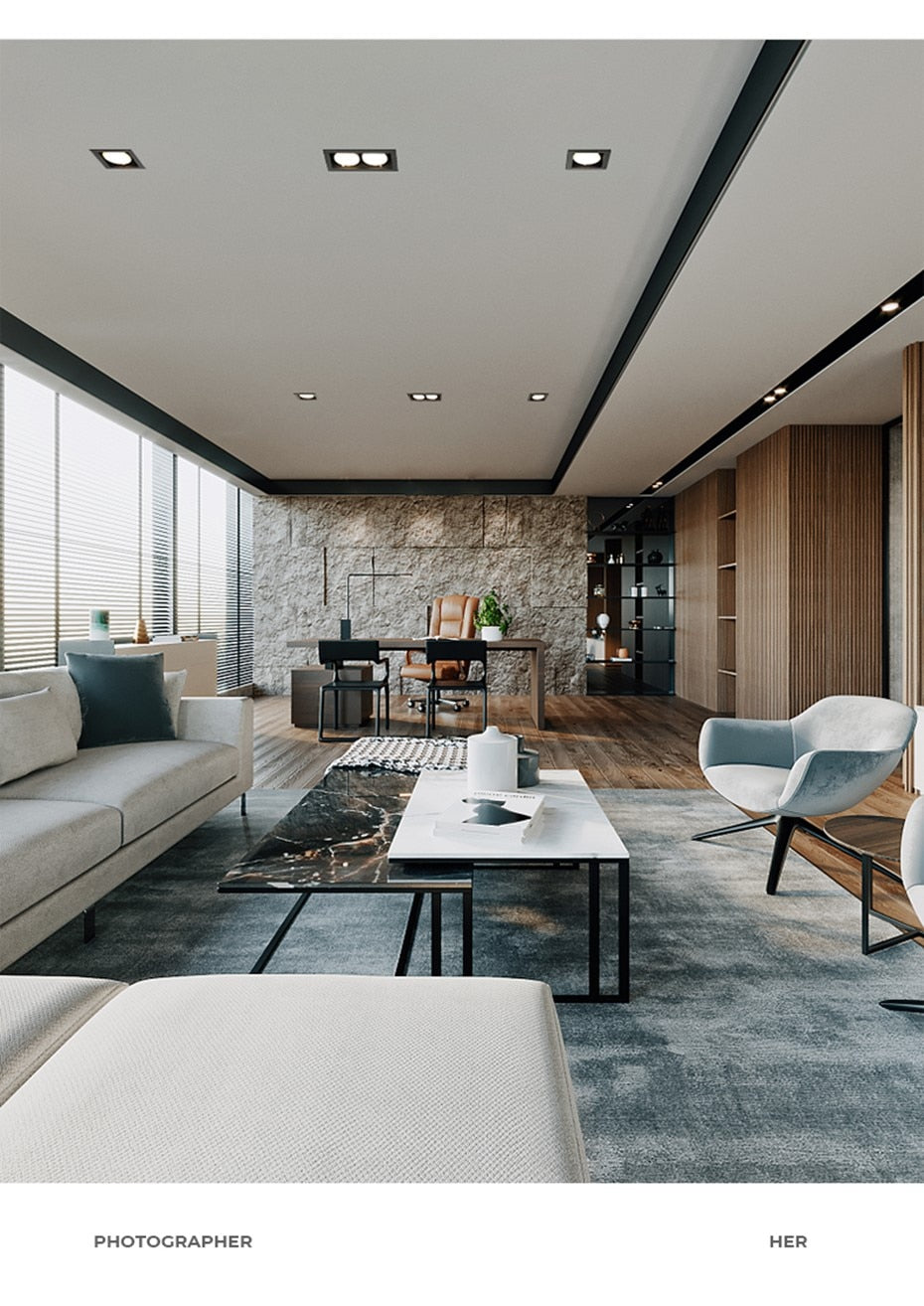 DBF Free Bulb Replace LED Recessed Square Downlight 14W 18W 24W Rotatable Angle LED Ceiling Spot Light with GX5.3 Bulb AC 220V