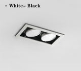 DBF Free Bulb Replace LED Recessed Square Downlight 14W 18W 24W Rotatable Angle LED Ceiling Spot Light with GX5.3 Bulb AC 220V