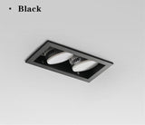 DBF Free Bulb Replace LED Recessed Square Downlight 14W 18W 24W Rotatable Angle LED Ceiling Spot Light with GX5.3 Bulb AC 220V