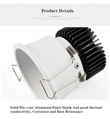 LED Downlight Spot Light Led Lamp 220V 110V Spotlight Recessed Ceiling 7/10/15/20W DownLight COB For Kitchen Indoor Lighting