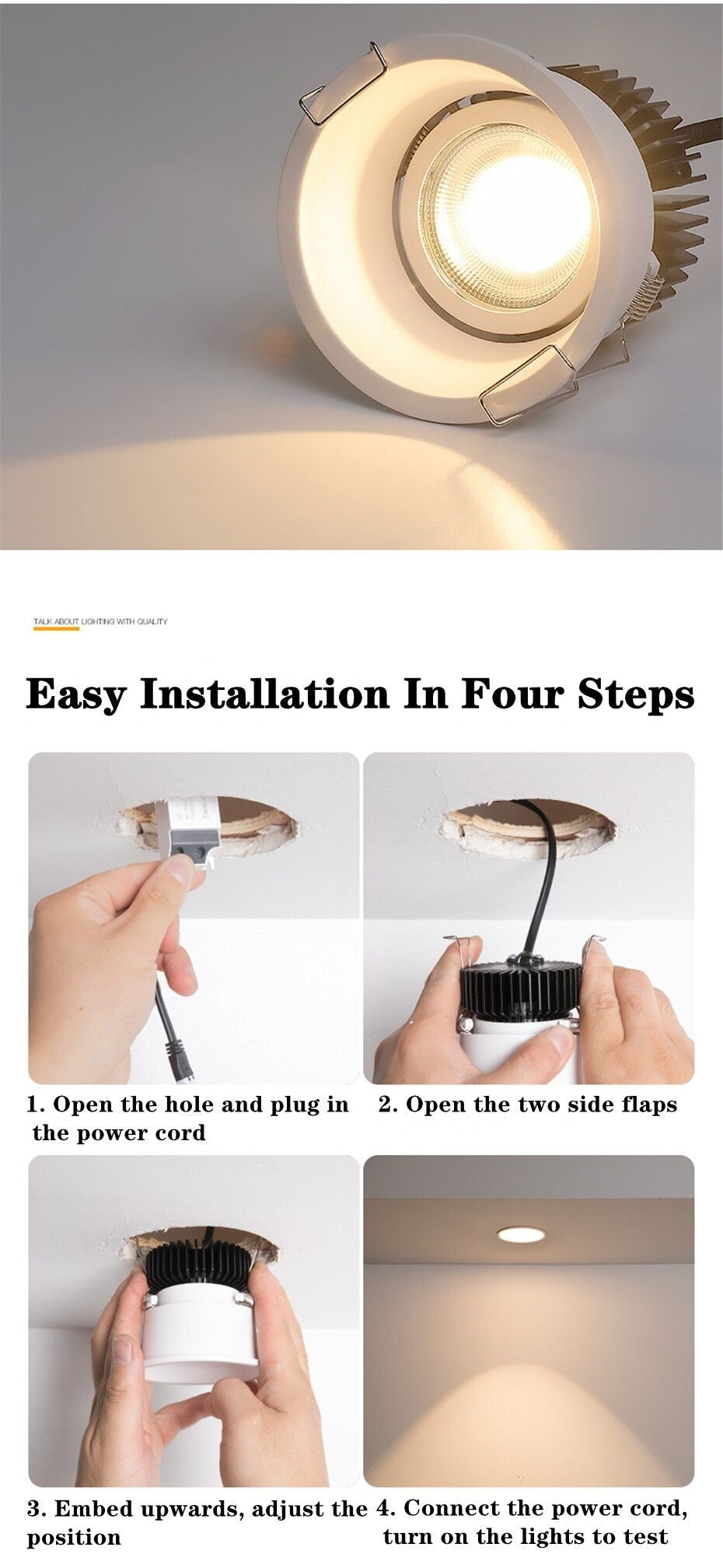 LED Downlight Spot Light Led Lamp 220V 110V Spotlight Recessed Ceiling 7/10/15/20W DownLight COB For Kitchen Indoor Lighting