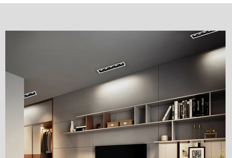 Dimmable Recessed Strip LED Ceiling Lights 10W 20W 30W 40W COB Downlights AC85~265V LED Lamp indoor Lighting