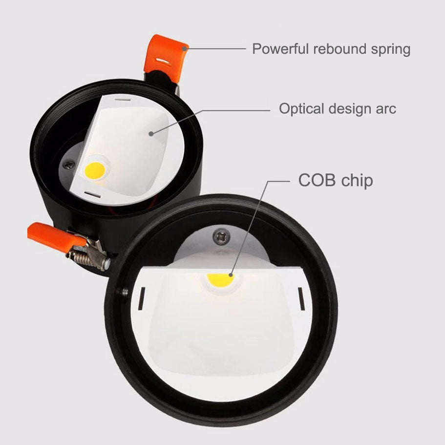Surface mounted LED downlight C0B spotlight 3W 5W 7W 10W ultra-thin driverless 25° oblique spot light LED ceiling light AC220V