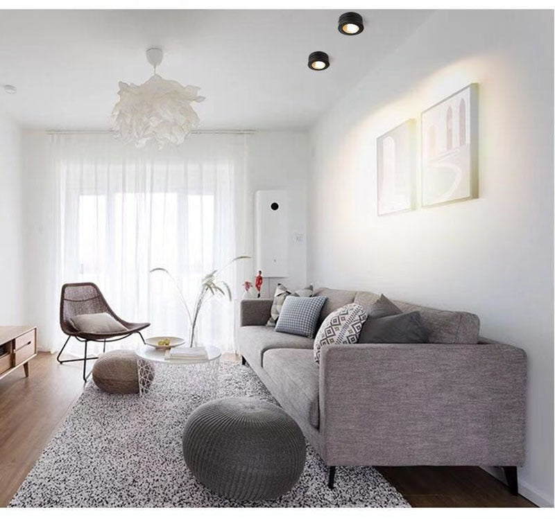 Surface mounted LED downlight C0B spotlight 3W 5W 7W 10W ultra-thin driverless 25° oblique spot light LED ceiling light AC220V