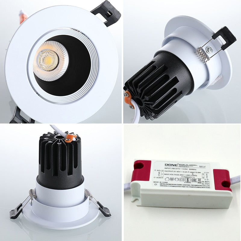 LED downlight 5w 7w 10w lamp Ultra bright spot lighting for living room bedroom recessed led ceiling light Anti-glare 110V 230V