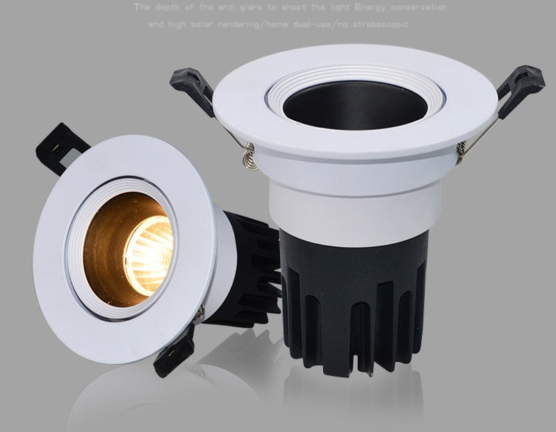 LED downlight 5w 7w 10w lamp Ultra bright spot lighting for living room bedroom recessed led ceiling light Anti-glare 110V 230V