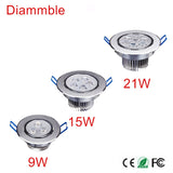 LED 9W 15W 21W good quality lowest price Dimmable led downlight lighting lamp AC85-265V led cabinet light Indoor lighting