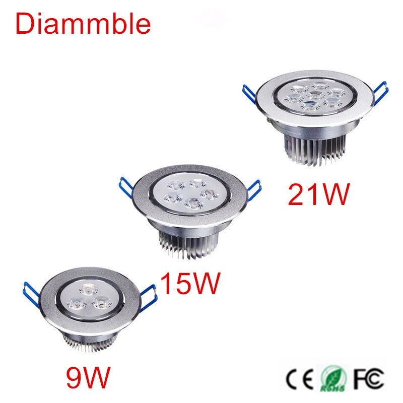 LED 9W 15W 21W good quality lowest price Dimmable led downlight lighting lamp AC85-265V led cabinet light Indoor lighting