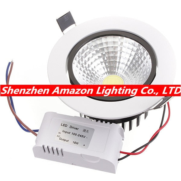 Super Bright 15W COB LED Downlight Recessed Foyer LED Ceiling Down Spot Light 85-265V