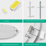 Ultrathin LED Downlight LED Round Panel Light 3W 6W 9W 12W 15W 18W Led Ceiling Recessed Grid Downlight Lamp Lighting 110V 220V