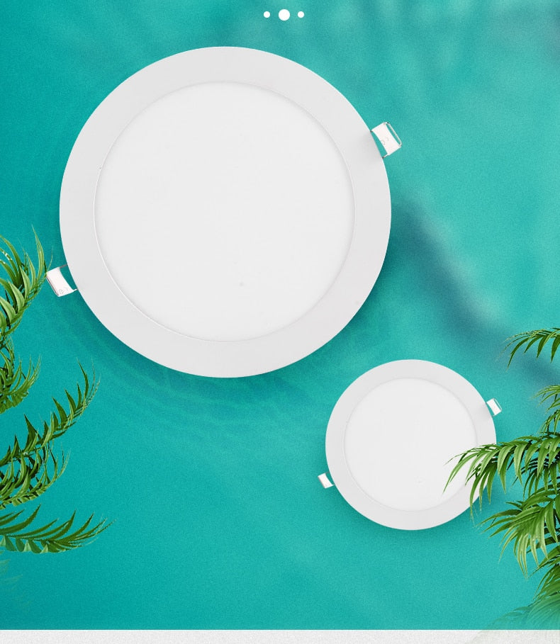 Ultrathin LED Downlight LED Round Panel Light 3W 6W 9W 12W 15W 18W Led Ceiling Recessed Grid Downlight Lamp Lighting 110V 220V