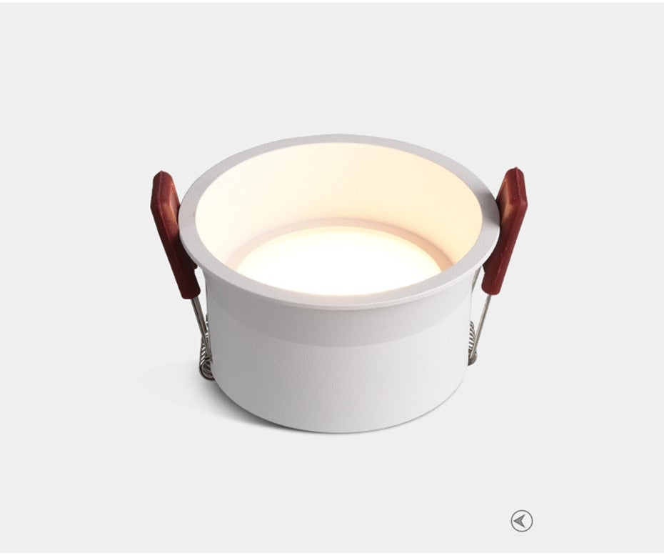 Led Downlight Recessed Led Ceiling Spotlights Aluminum High Brightness 5W 7W 12W 15W  Dimmable Narrow Side No glare AC90-265V