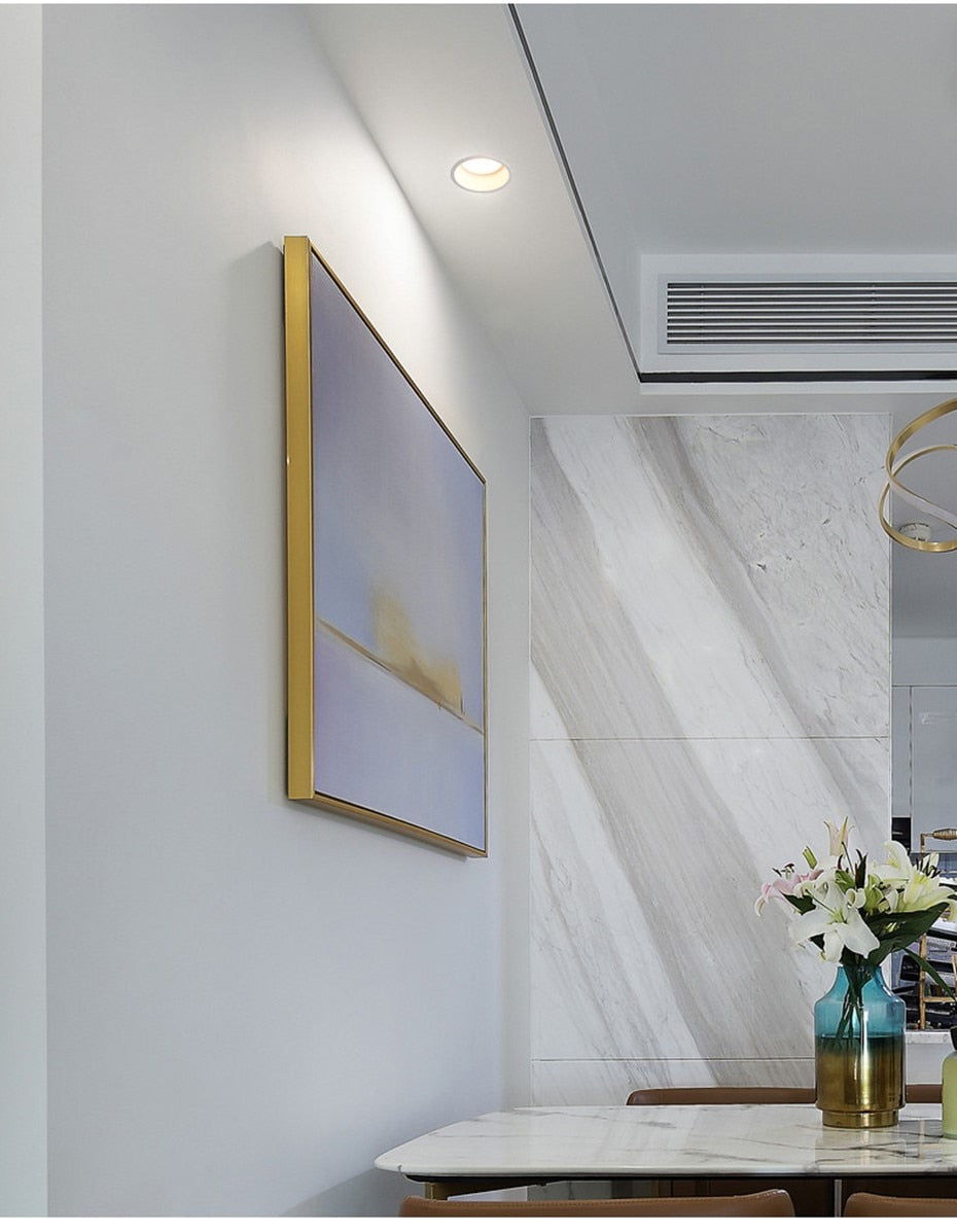 Led Downlight Recessed Led Ceiling Spotlights Aluminum High Brightness 5W 7W 12W 15W  Dimmable Narrow Side No glare AC90-265V