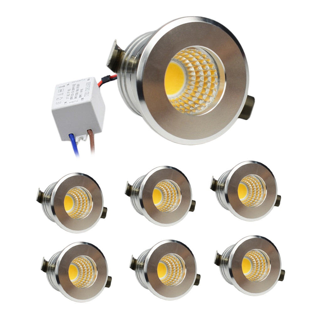Led Mini Down Light 3W Spot Light Recessed Ceiling Downlight AC85-265V Spotlight Aluminium White Black Silver Gold Shell LED Spot