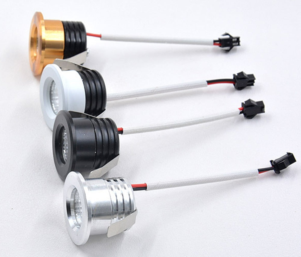 Led Mini Down Light 3W Spot Light Recessed Ceiling Downlight AC85-265V Spotlight Aluminum White Black Silver Gold Shell LED Spot